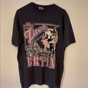 Zach Bryan Black Short Sleeve Tee with Retro Graphic